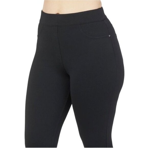 Spanx Women's 4-Pocket Skinny In Ponte Pants Size M Petite Taille Classic Black - Picture 4 of 11